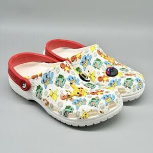 Crocs x Pokemon Clogs Shoes W/Jibbits Croc Charms Junior Size 6 Women's Size 8
